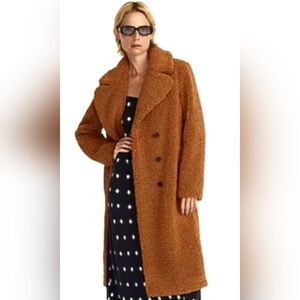 NWT J.CREW DOUBLE-BREASTED TEDDY SHERPA TOPCOAT SIZE S